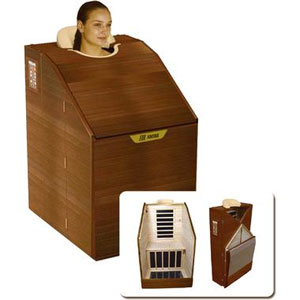 portable sauna made with wood