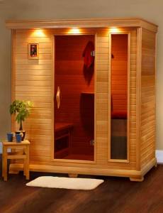 4 Person Outdoor Sauna w/Ceramic Heaters - HL400D Cayenne
